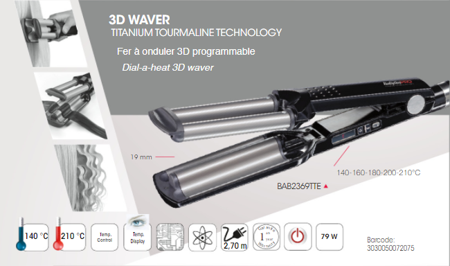 Тройная плойка BaByliss PRO BAB2369TTE 3D WAVER BAB2369TTE