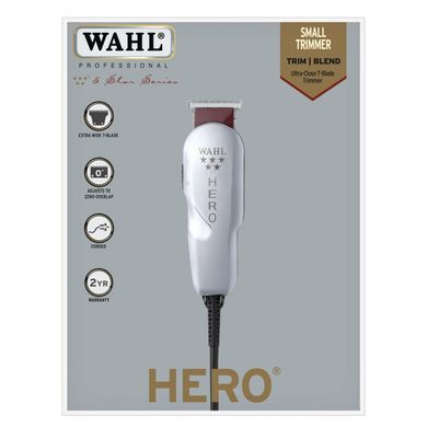 Профессиональная машинка для окантовки Wahl Hero, белая, 08991-716 08991-716