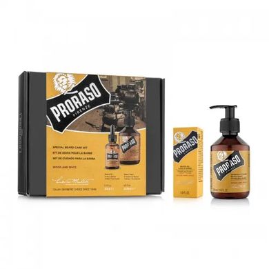 Набір для бороди Proraso Duo Pack Oil + Shampoo Wood & Spice 5038