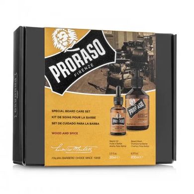 Набір для бороди Proraso Duo Pack Oil + Shampoo Wood & Spice 5038