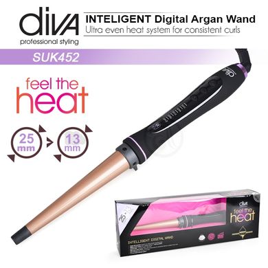 Плойка для волосся Diva D452 Argan Digital Wand 25-13 мм D452