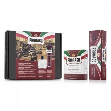 Набор для бритья Proraso Duo Pack Tube + Balm Sandalwood 5029