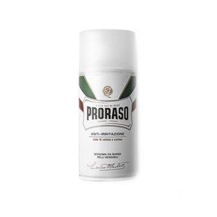 Піна для гоління Proraso White (New Version) Shaving foam зелений чай для чутливої шкіри 300 мл 2519
