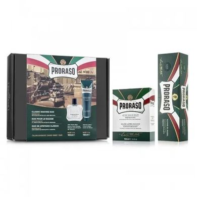 Набір для гоління Proraso Duo Pack Tube + Balm Refreshing 5028