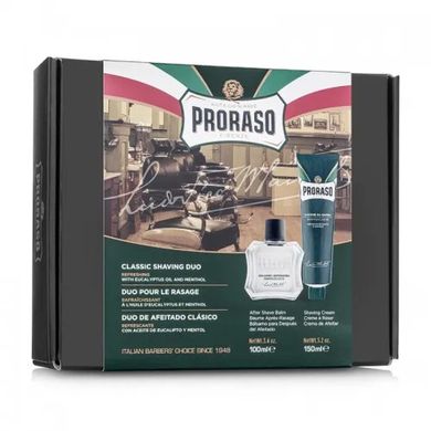 Набір для гоління Proraso Duo Pack Tube + Balm Refreshing 5028