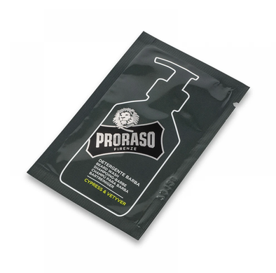 Тестер шампуня для бороды Proraso Cypress and Vetyver Beard Shampoo 4 мл 5056