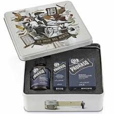 Набор Для Бороды Proraso Metal Box Beard Care Azur Lime Gift Set 23290