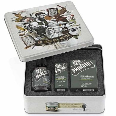 Набор Для Бороды Proraso Metal Box Beard Care Cypress & Vetyver Gift Set 2375