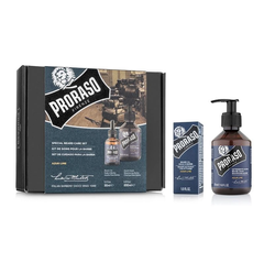Набір для бороди Proraso Duo Pack Oil + Shampoo Azur Lime 5036