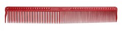 Гребінець  JRL для стрижки волосся, червоний, 19см JRL-304RED