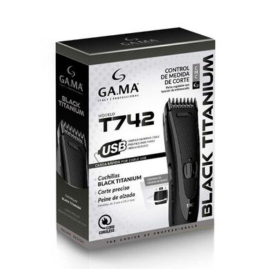 Машинка для стрижки волос Ga.Ma Black Titanium T742 (GM4510) GM4510